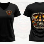 Easy-on-the-eyes-just-womens-v-neck-shirt-Mockup-1